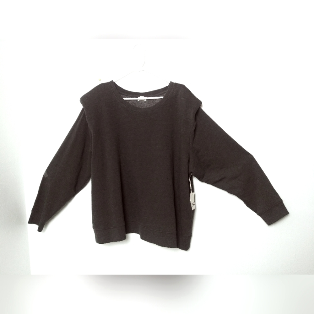 Black Crew Neck Sweater with Relaxed Fit and Long Sleeves Women's Size 3X